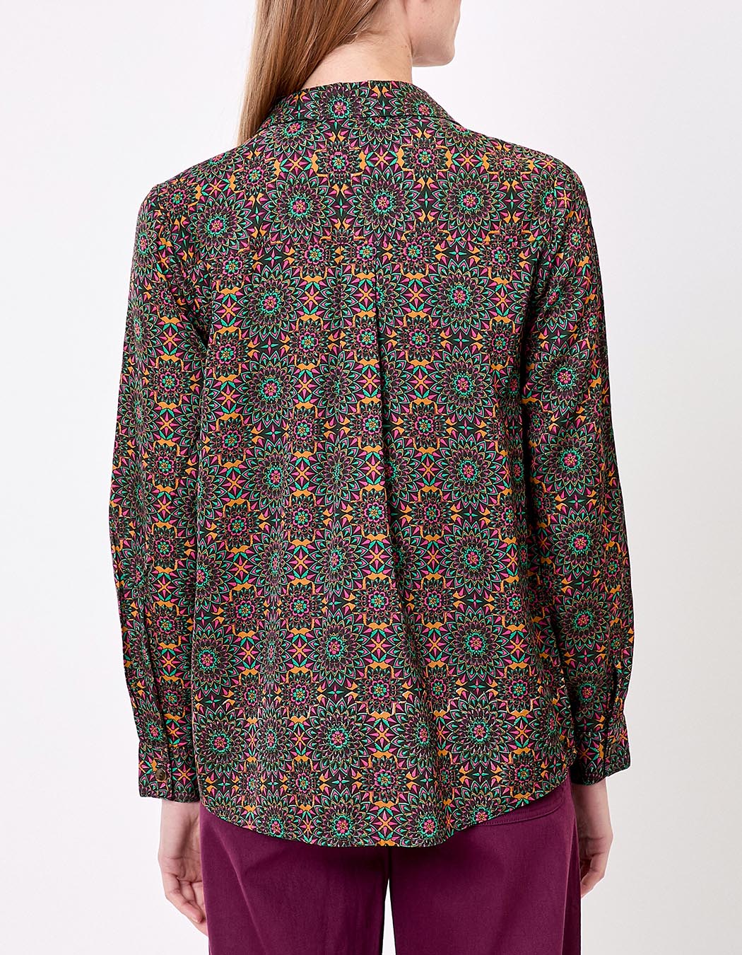 Chemise droite satinée imprimé La Fiancée