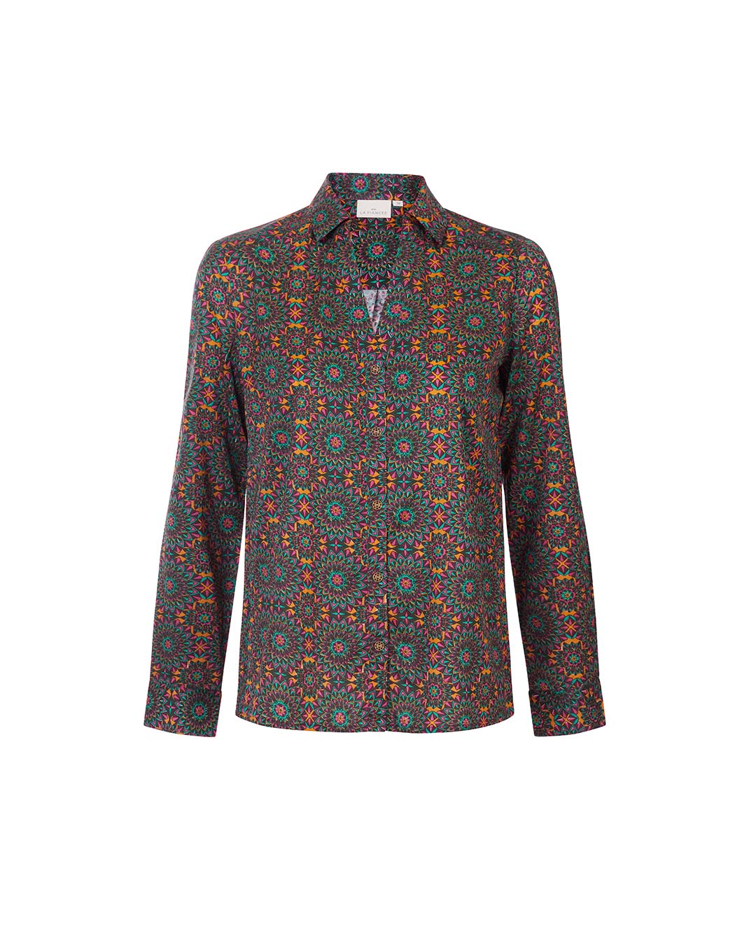 Chemise droite satinée imprimé La Fiancée