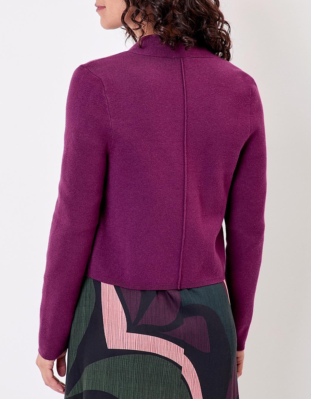 Gilet court maille uni femme imprimé La Fiancée