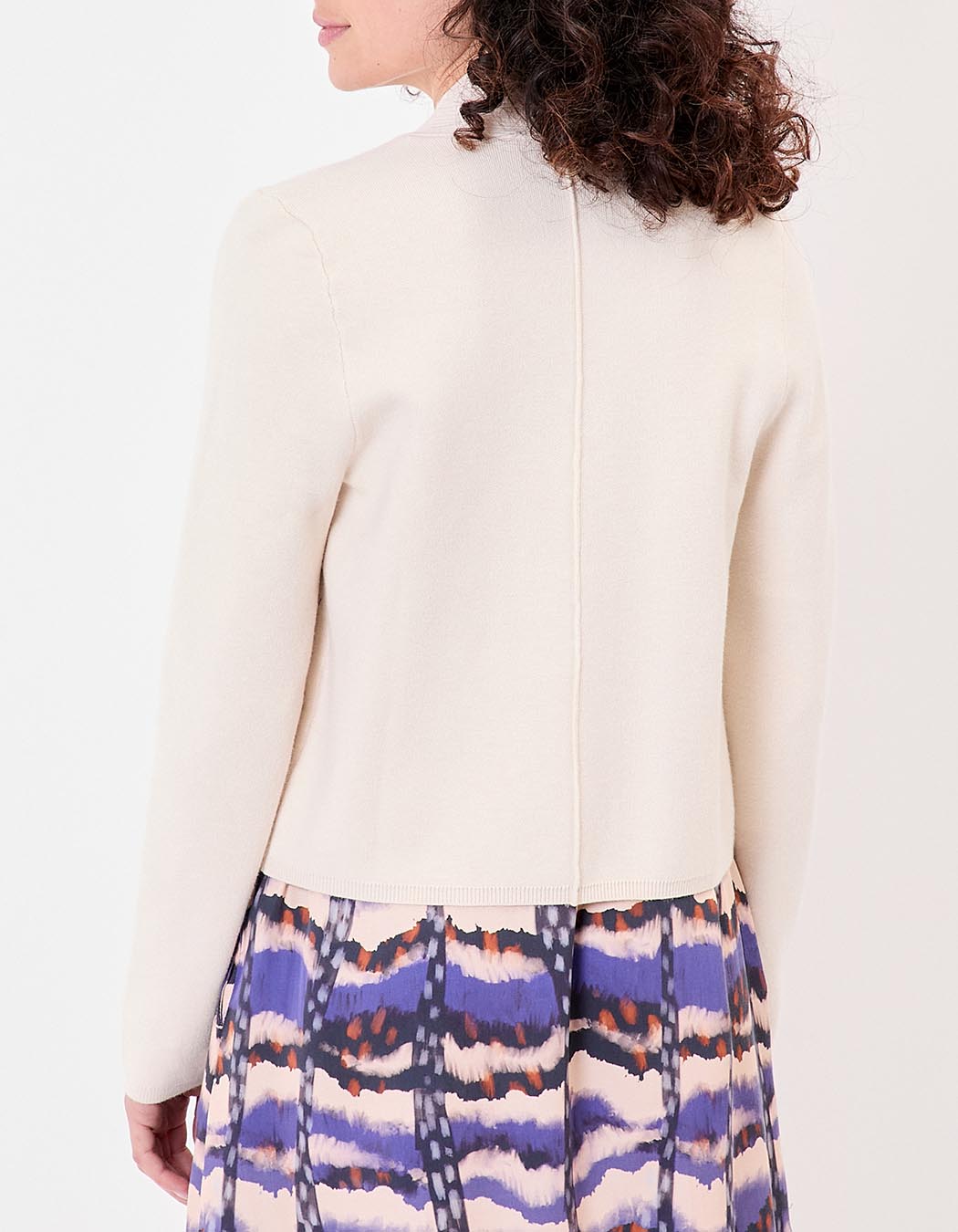 Gilet court maille uni femme imprimé La Fiancée