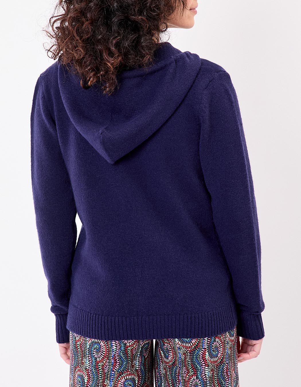 Gilet zippé maille à capuche imprimé La Fiancée