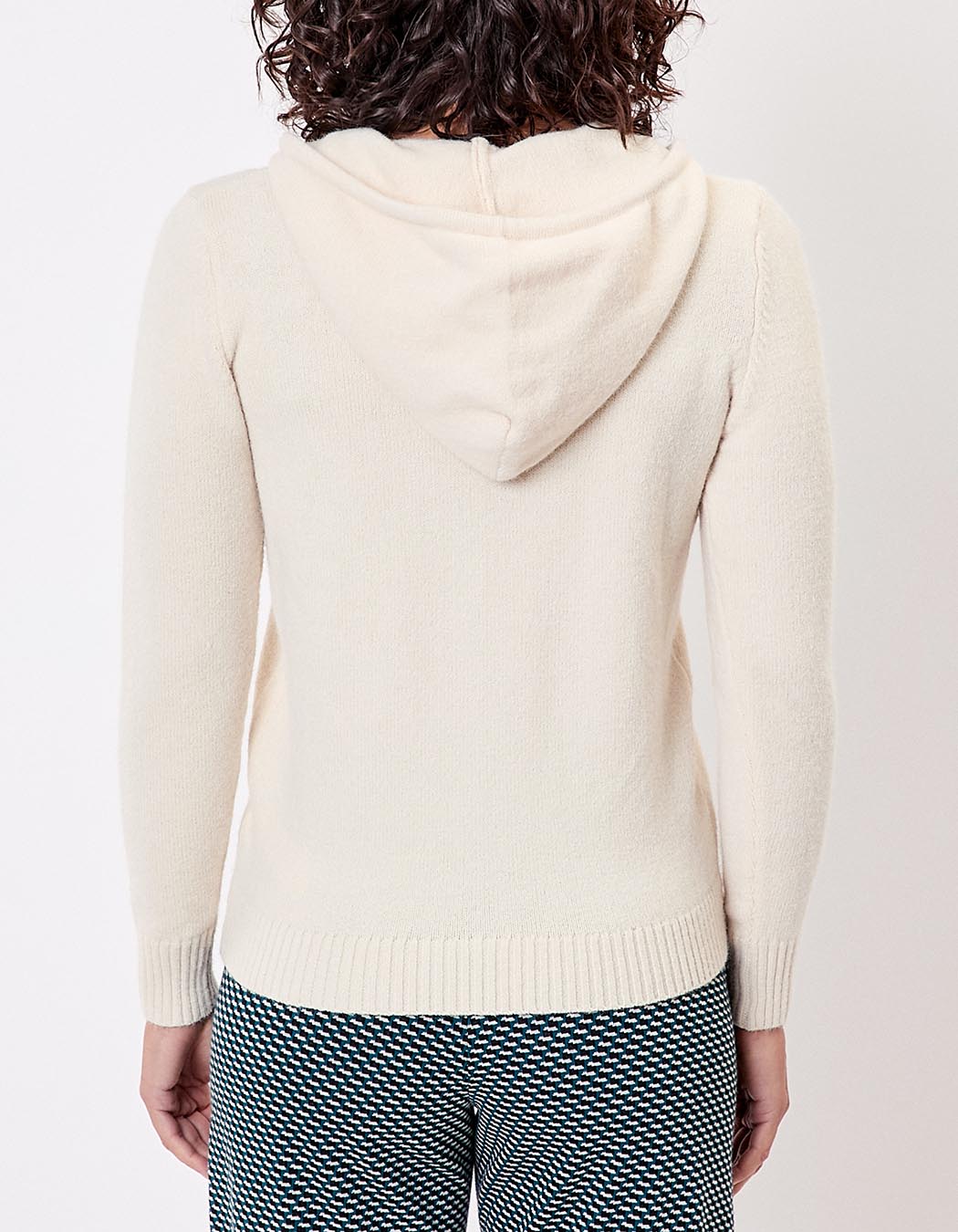 Gilet zippé maille à capuche imprimé La Fiancée