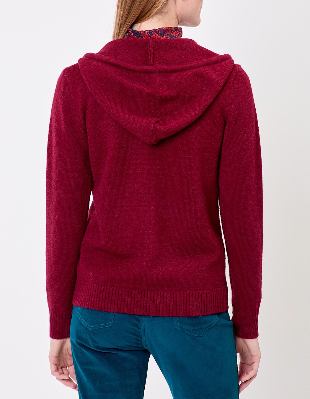 Gilet zippé maille à capuche imprimé La Fiancée