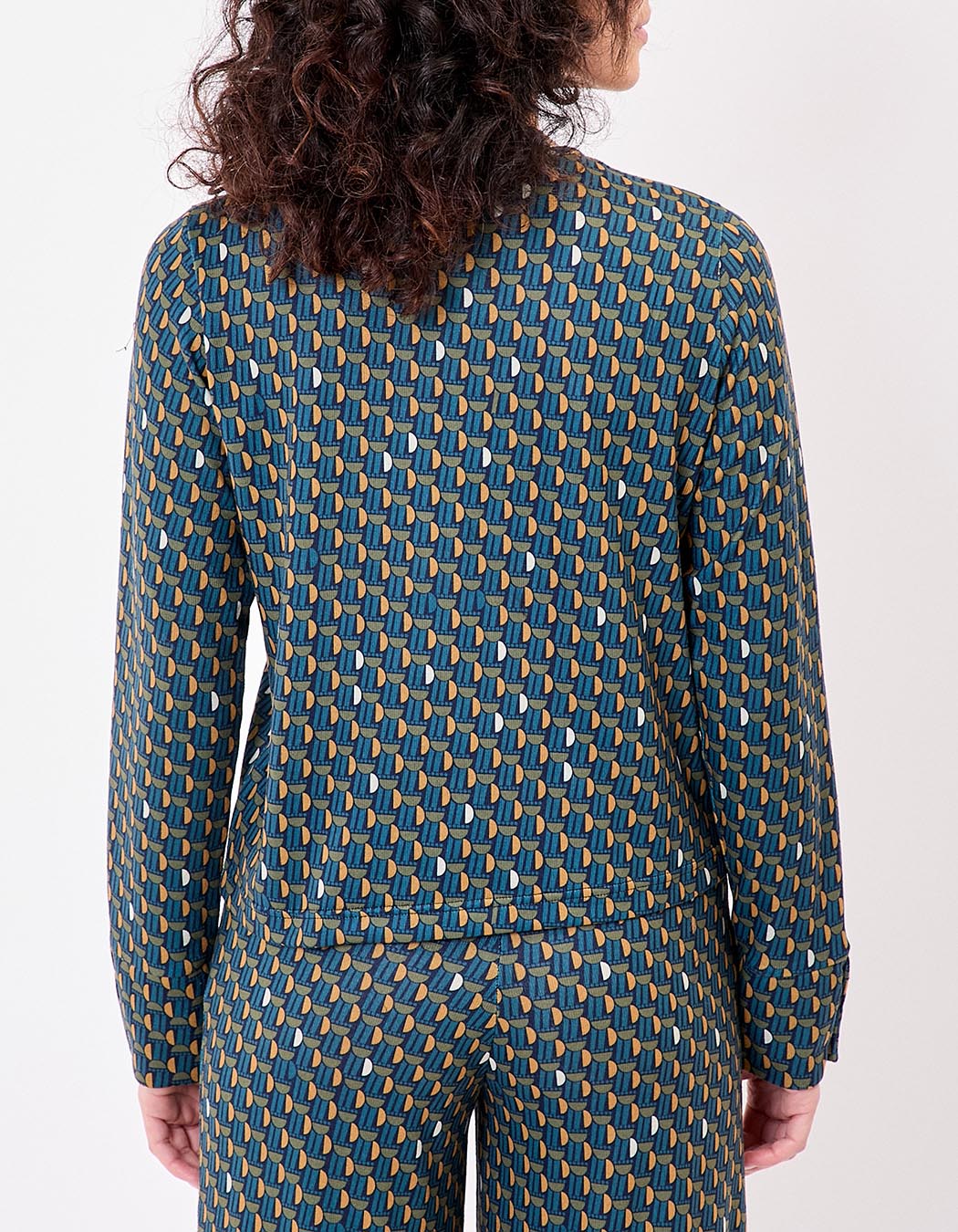 Gilet maille fine boutonnée imprimé La Fiancée