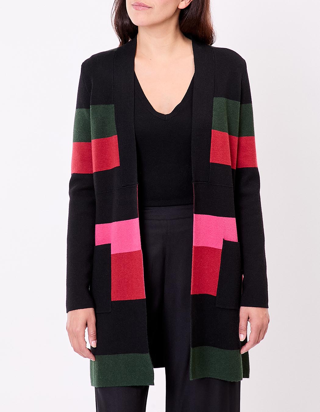 Gilet imprimé long en maille imprimé La Fiancée