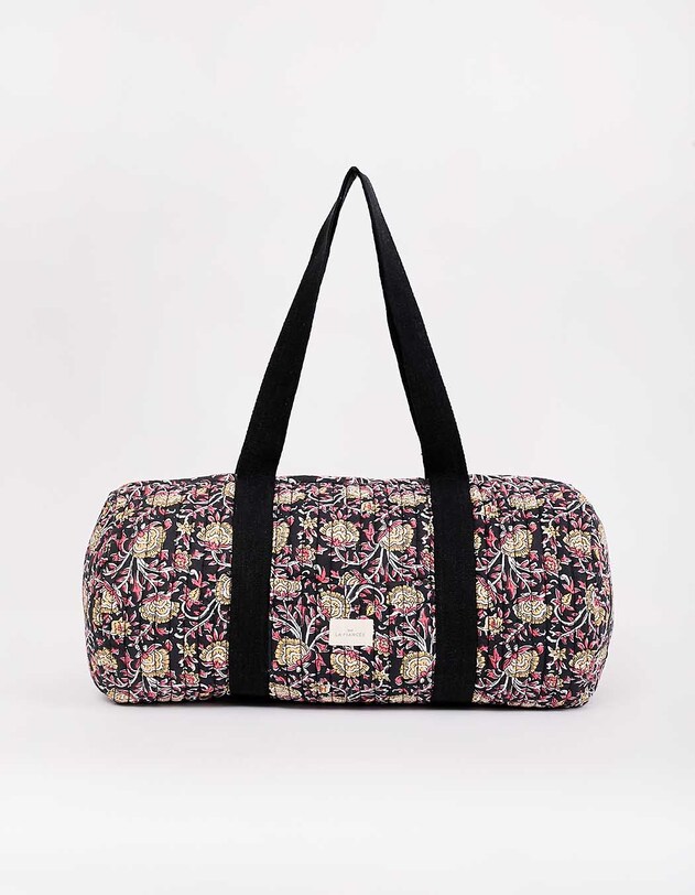 Sac bowling matelass&eacute; en coton bio imprim&eacute; La Fianc&eacute;e