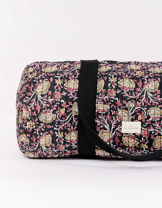 Sac bowling matelass&eacute; en coton bio imprim&eacute; La Fianc&eacute;e