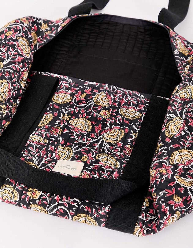 Sac bowling matelass&eacute; en coton bio imprim&eacute; La Fianc&eacute;e