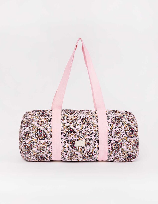 Sac bowling matelass&eacute; en coton bio imprim&eacute; La Fianc&eacute;e