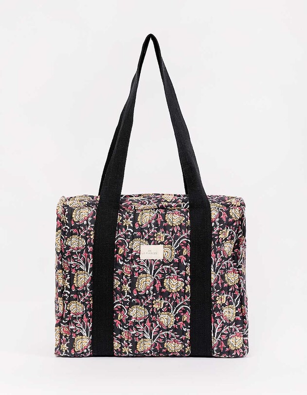 Sac cabas matelass&eacute; coton bio imprim&eacute; La Fianc&eacute;e