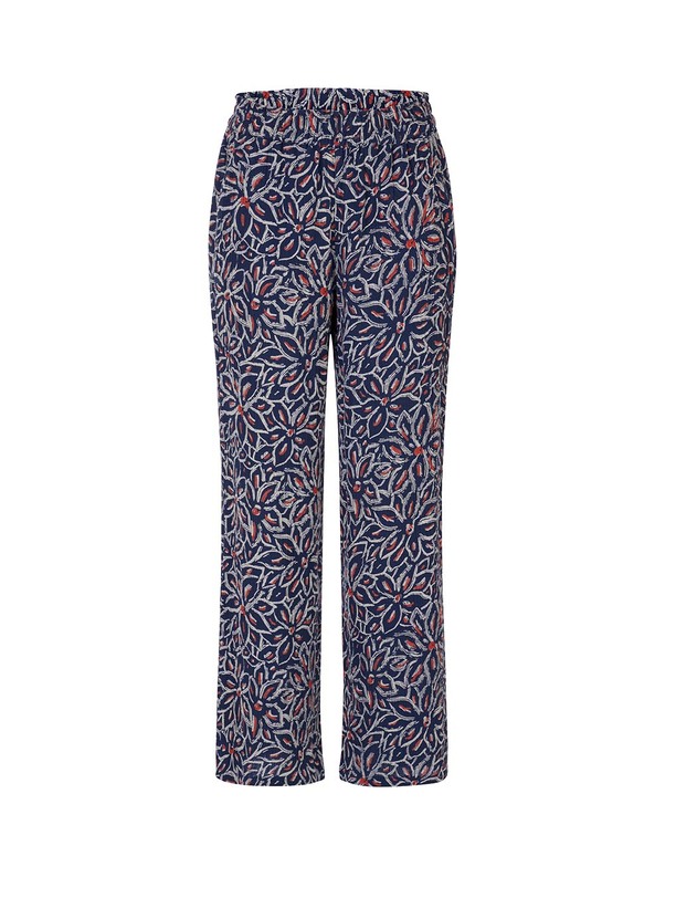 Pantalon large gaze de coton bio imprim&eacute; La Fianc&eacute;e
