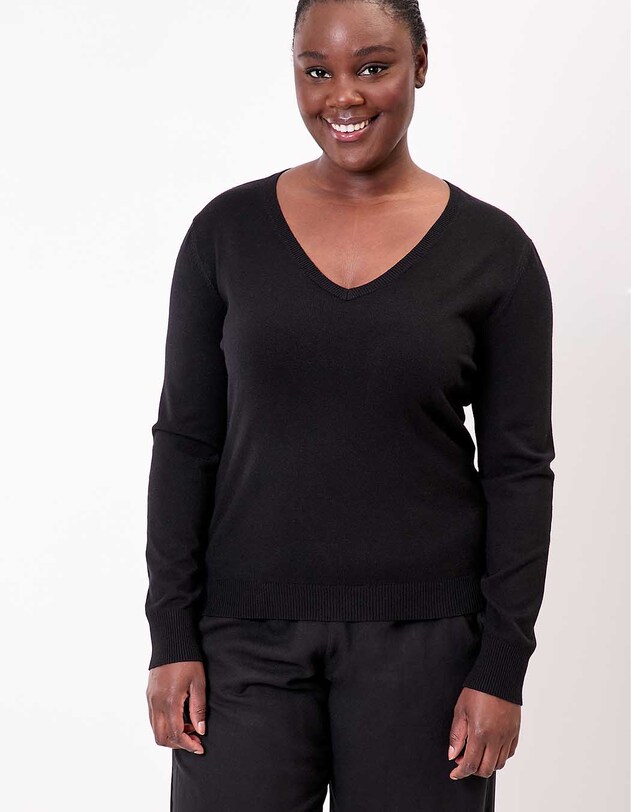 Pull maille col V femme imprim&eacute; La Fianc&eacute;e