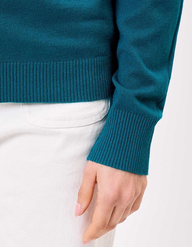 Pull maille col V femme imprim&eacute; La Fianc&eacute;e