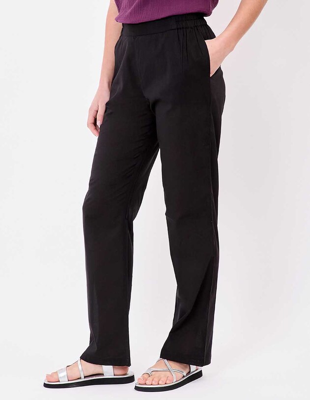 Pantalon droit voile de coton bio imprim&eacute; La Fianc&eacute;e