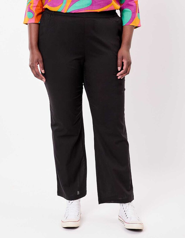 Pantalon droit voile de coton bio imprim&eacute; La Fianc&eacute;e
