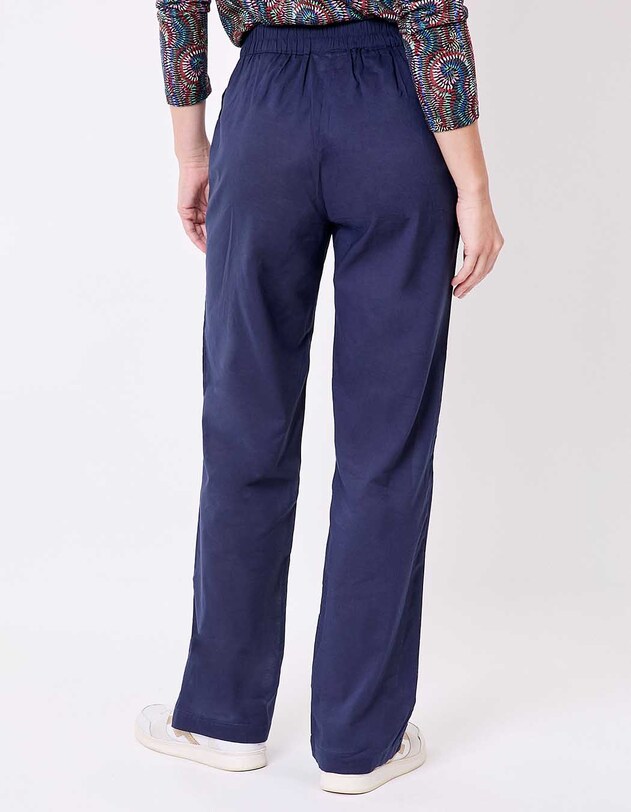 Pantalon droit voile de coton bio imprim&eacute; La Fianc&eacute;e