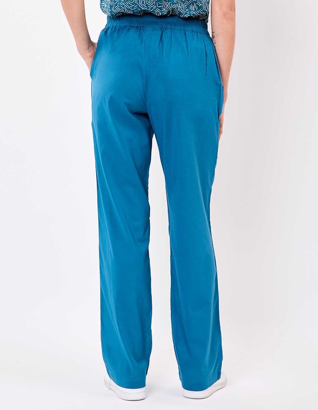 Pantalon droit voile de coton bio imprim&eacute; La Fianc&eacute;e