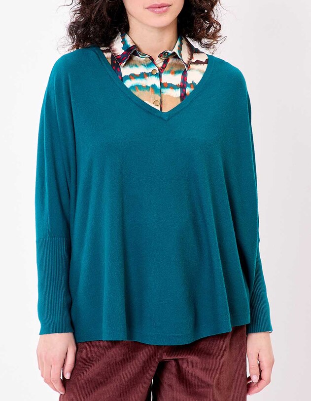 Pull oversize maille femme imprim&eacute; La Fianc&eacute;e