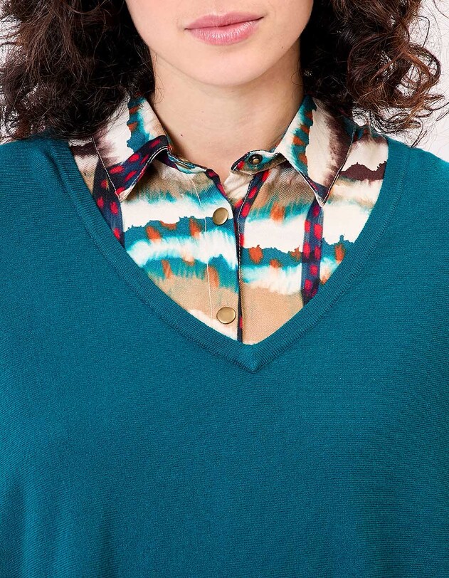 Pull oversize maille femme imprim&eacute; La Fianc&eacute;e