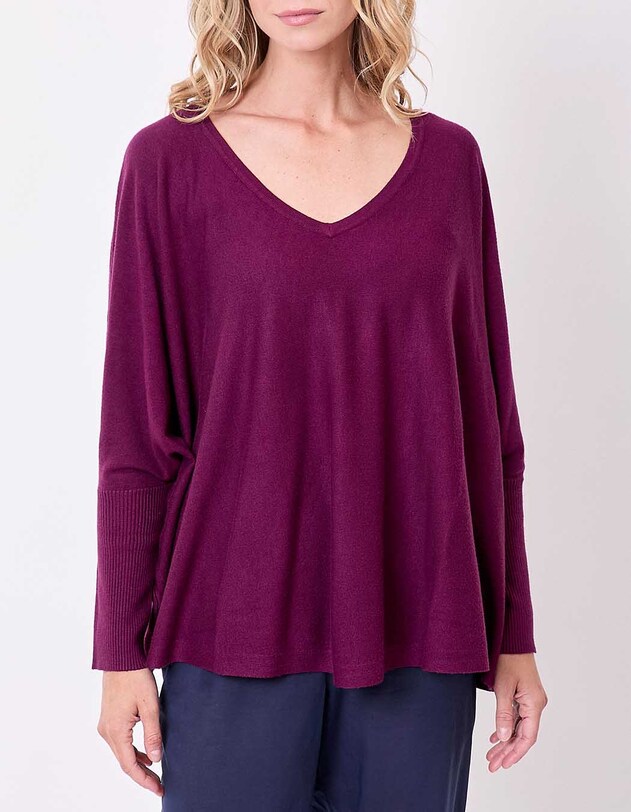 Pull oversize maille femme imprim&eacute; La Fianc&eacute;e