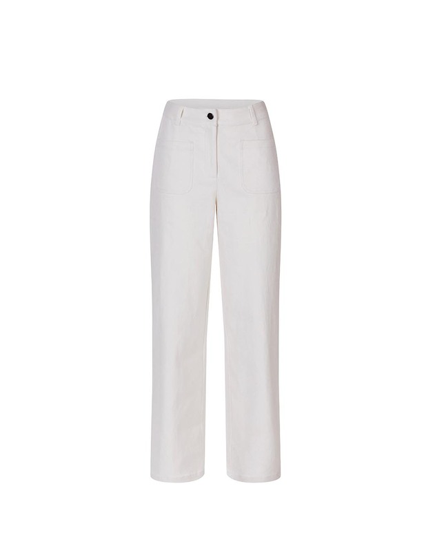 Jean large denim coton bio imprim&eacute; La Fianc&eacute;e