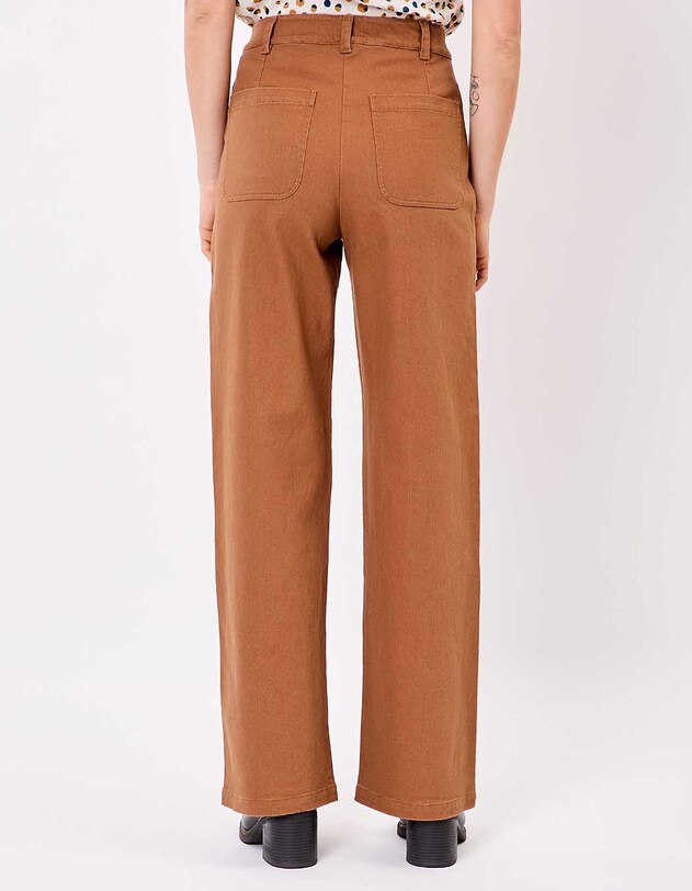 Jean large denim coton bio imprimé La Fiancée