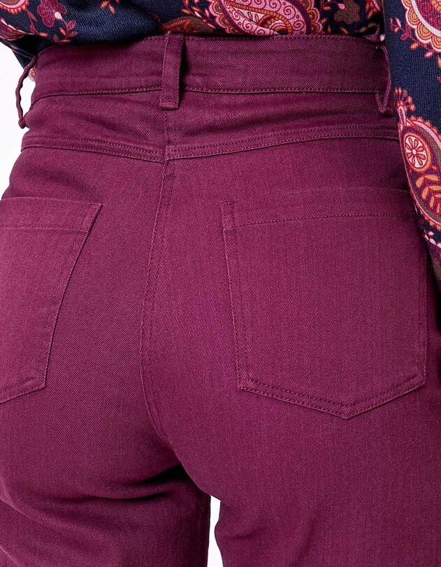 Jean droit denim coton bio imprimé La Fiancée