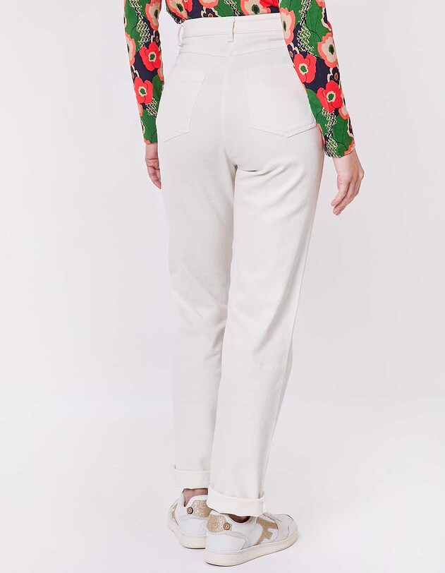 Jean droit denim coton bio imprim&eacute; La Fianc&eacute;e