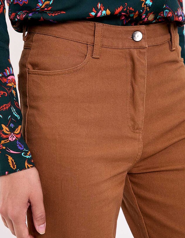 Jean droit denim coton bio imprim&eacute; La Fianc&eacute;e