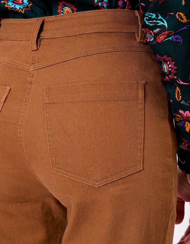 Jean droit denim coton bio imprim&eacute; La Fianc&eacute;e