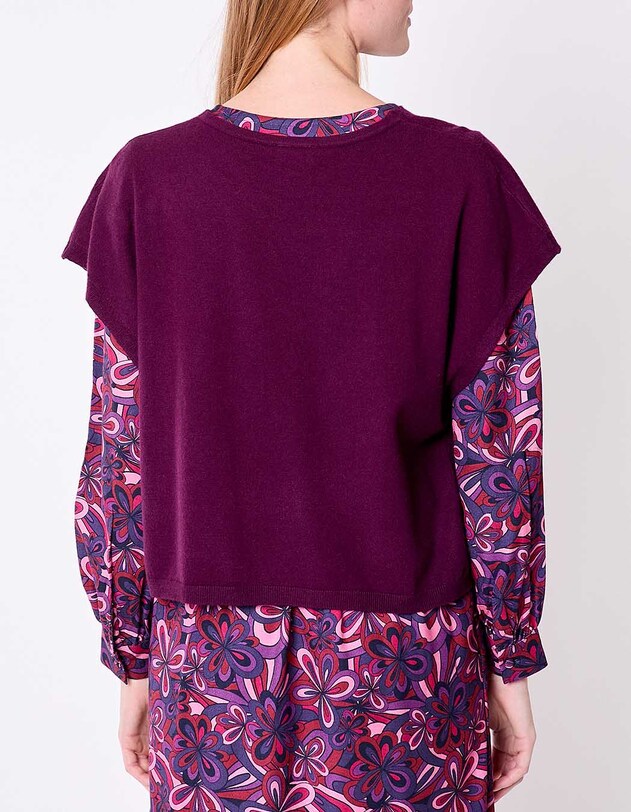 Pull maille sans manche imprim&eacute; La Fianc&eacute;e