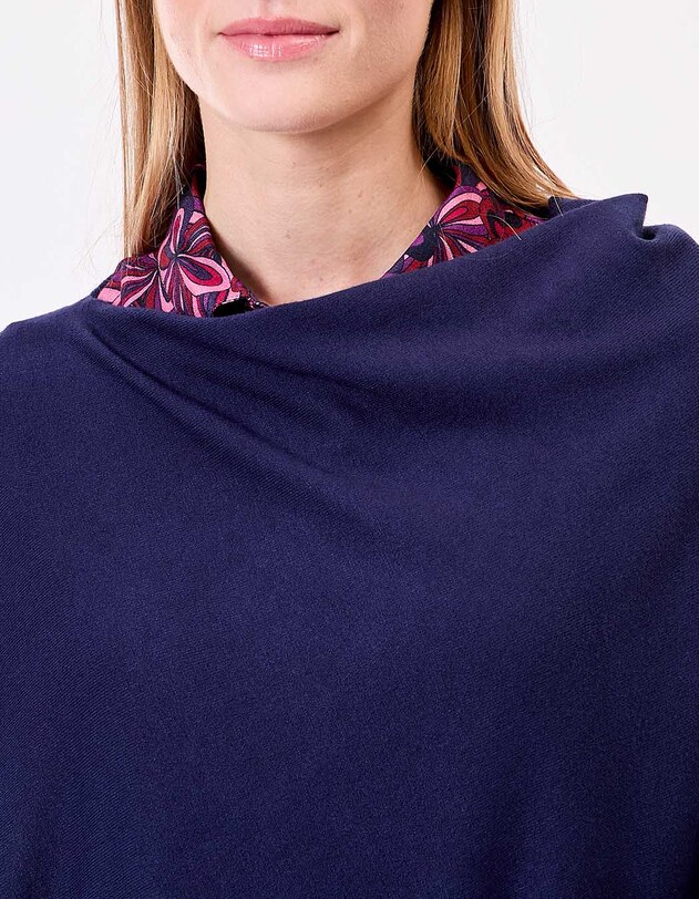 Poncho maille femme imprim&eacute; La Fianc&eacute;e