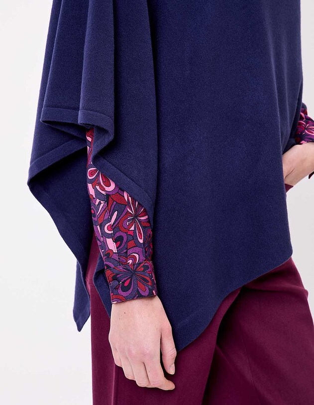 Poncho maille femme imprim&eacute; La Fianc&eacute;e