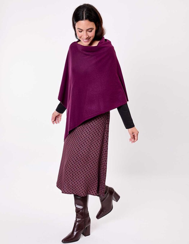 Poncho maille femme imprim&eacute; La Fianc&eacute;e
