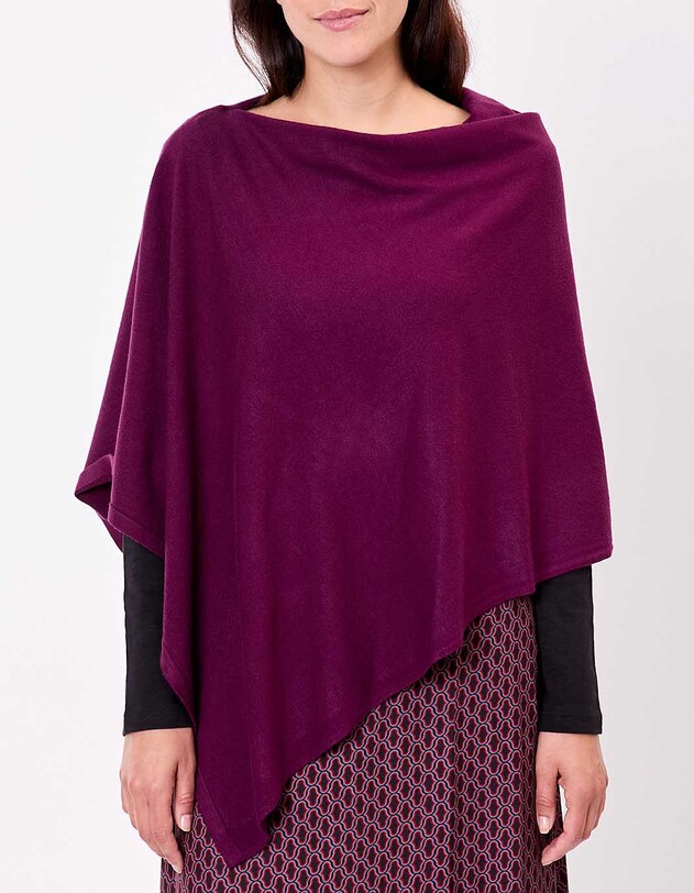 Poncho maille femme imprim&eacute; La Fianc&eacute;e