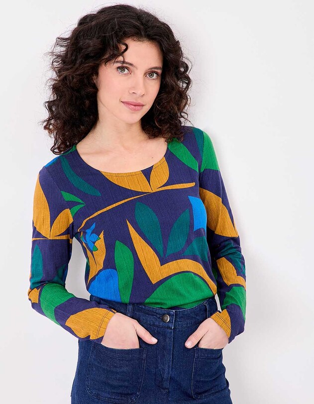 T-shirt coton flamm&eacute; bio imprim&eacute; imprim&eacute; La Fianc&eacute;e