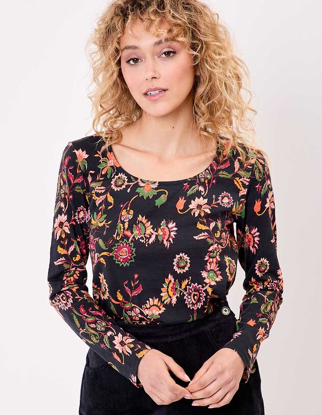 T-shirt coton flamm&eacute; bio imprim&eacute; imprim&eacute; La Fianc&eacute;e
