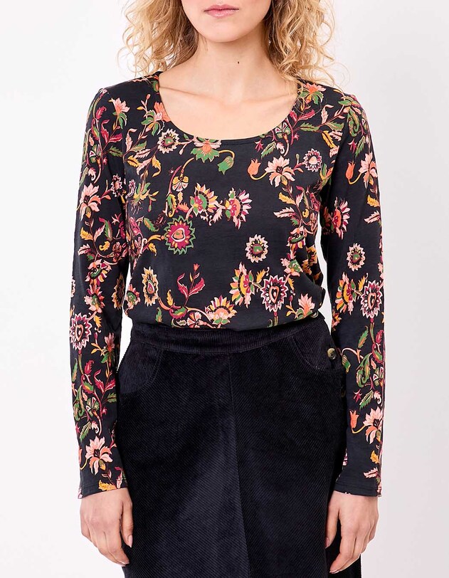 T-shirt coton flamm&eacute; bio imprim&eacute; imprim&eacute; La Fianc&eacute;e