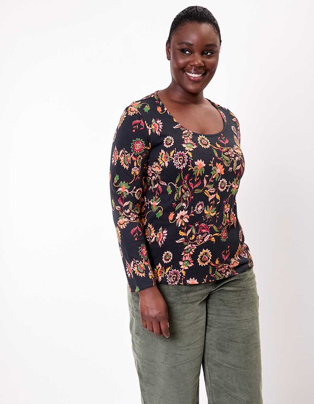 T-shirt coton flamm&eacute; bio imprim&eacute; imprim&eacute; La Fianc&eacute;e