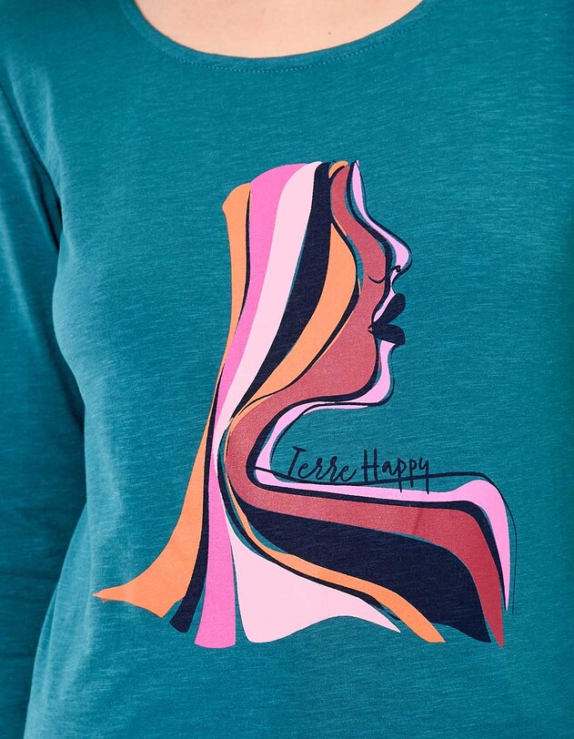 T-shirt coton flamm&eacute; bio imprim&eacute; imprim&eacute; La Fianc&eacute;e