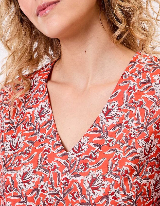 Tunique femme voile de coton bio imprim&eacute; La Fianc&eacute;e