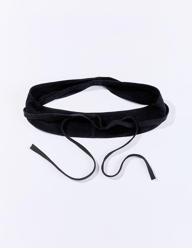Ceinture en cuir &agrave; nouer imprim&eacute; La Fianc&eacute;e