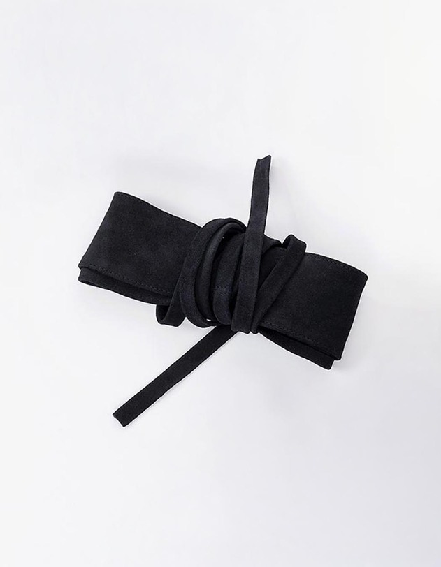 Ceinture en cuir &agrave; nouer imprim&eacute; La Fianc&eacute;e