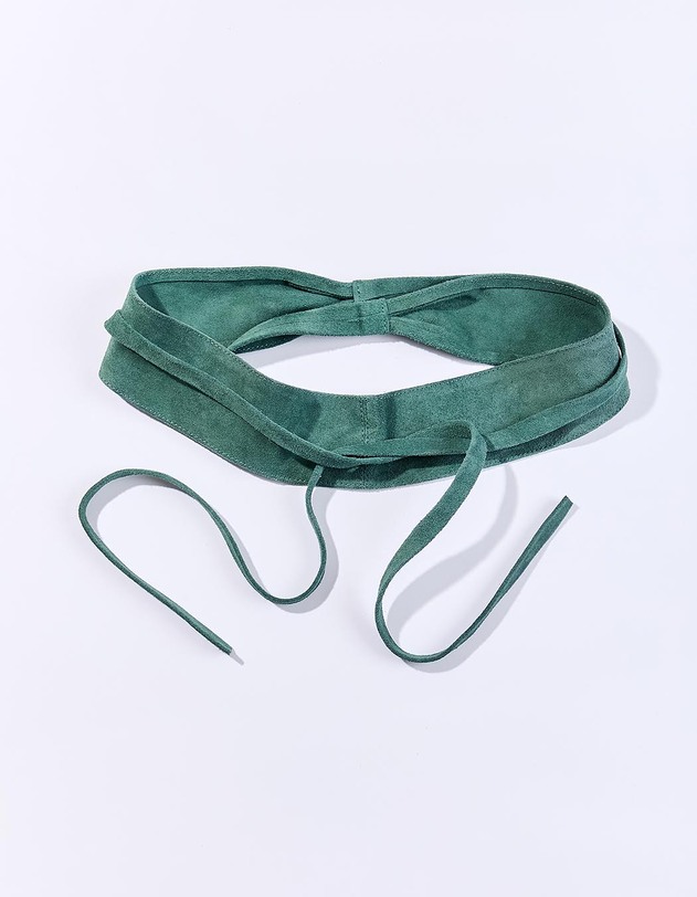 Ceinture en cuir &agrave; nouer imprim&eacute; La Fianc&eacute;e