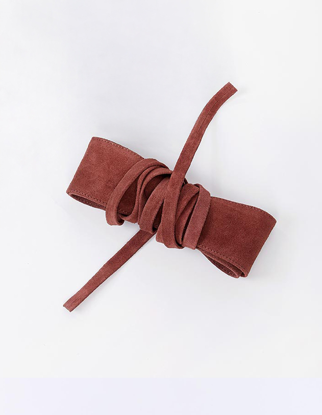 Ceinture en cuir &agrave; nouer imprim&eacute; La Fianc&eacute;e