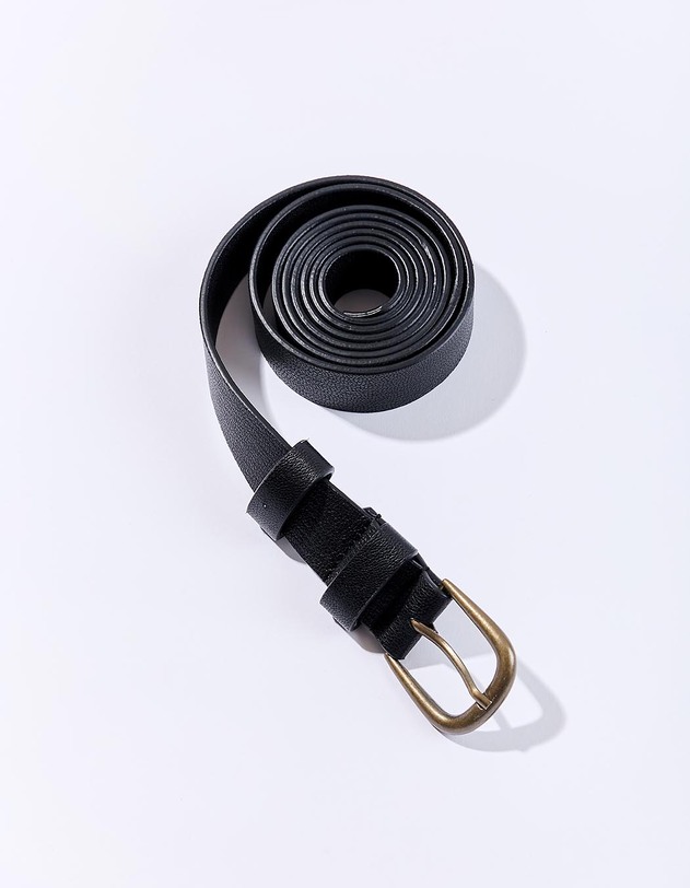 Ceinture en cuir avec boucle en m&eacute;tal imprim&eacute; La Fianc&eacute;e