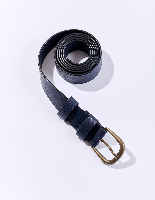 Ceinture en cuir avec boucle en m&eacute;tal imprim&eacute; La Fianc&eacute;e