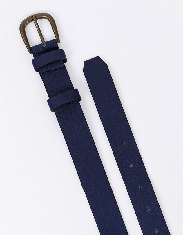 Ceinture en cuir avec boucle en m&eacute;tal imprim&eacute; La Fianc&eacute;e