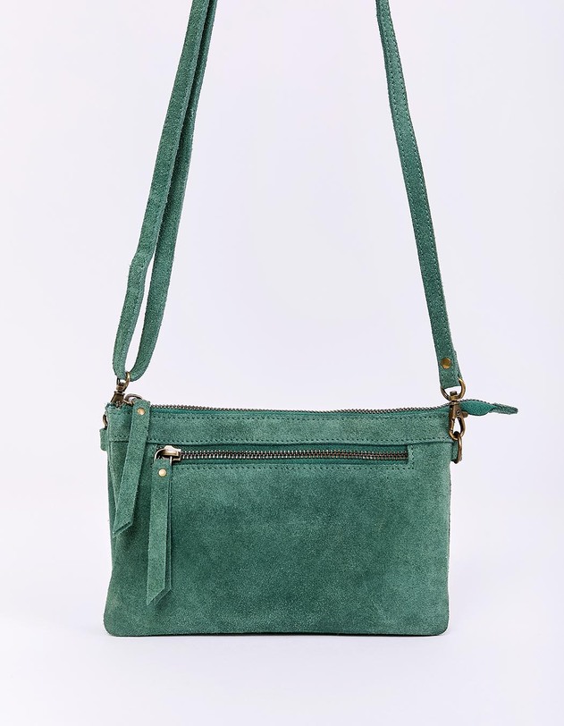 Sac bandouli&egrave;re en cuir avec double pochette imprim&eacute; La Fianc&eacute;e