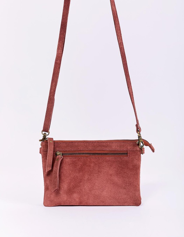 Sac bandouli&egrave;re en cuir avec double pochette imprim&eacute; La Fianc&eacute;e